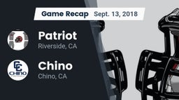 Recap: Patriot  vs. Chino  2018