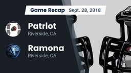 Recap: Patriot  vs. Ramona  2018
