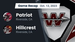Recap: Patriot  vs. Hillcrest  2023