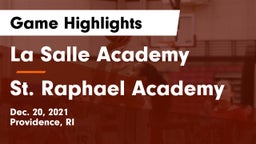 La Salle Academy vs St. Raphael Academy  Game Highlights - Dec. 20, 2021