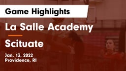 La Salle Academy vs Scituate  Game Highlights - Jan. 13, 2022