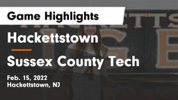 Hackettstown  vs Sussex County Tech  Game Highlights - Feb. 15, 2022