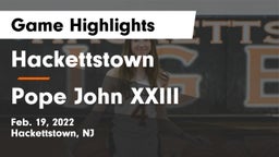 Hackettstown  vs Pope John XXIII  Game Highlights - Feb. 19, 2022