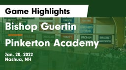 Bishop Guertin  vs Pinkerton Academy Game Highlights - Jan. 20, 2022