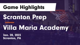 Scranton Prep  vs Villa Maria Academy  Game Highlights - Jan. 28, 2023