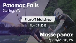 Matchup: Potomac Falls High S vs. Massaponax  2016