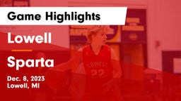 Lowell  vs Sparta  Game Highlights - Dec. 8, 2023