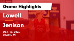 Lowell  vs Jenison   Game Highlights - Dec. 19, 2023