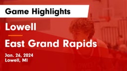 Lowell  vs East Grand Rapids  Game Highlights - Jan. 26, 2024