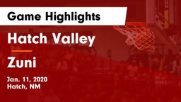 Hatch Valley  vs Zuni  Game Highlights - Jan. 11, 2020