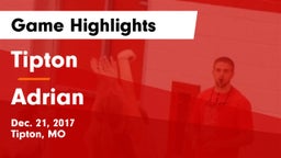 Tipton  vs Adrian  Game Highlights - Dec. 21, 2017