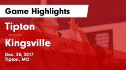 Tipton  vs Kingsville Game Highlights - Dec. 28, 2017