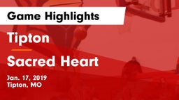 Tipton  vs Sacred Heart Game Highlights - Jan. 17, 2019