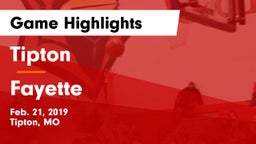Tipton  vs Fayette  Game Highlights - Feb. 21, 2019