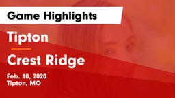 Tipton  vs Crest Ridge  Game Highlights - Feb. 10, 2020
