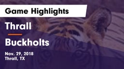 Thrall  vs Buckholts Game Highlights - Nov. 29, 2018