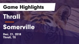 Thrall  vs Somerville  Game Highlights - Dec. 21, 2018