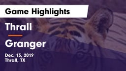 Thrall  vs Granger  Game Highlights - Dec. 13, 2019