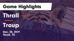 Thrall  vs Troup  Game Highlights - Dec. 28, 2019