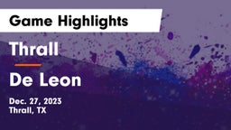 Thrall  vs De Leon  Game Highlights - Dec. 27, 2023