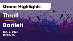 Thrall  vs Bartlett  Game Highlights - Jan. 2, 2024