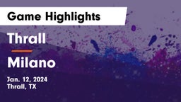 Thrall  vs Milano  Game Highlights - Jan. 12, 2024