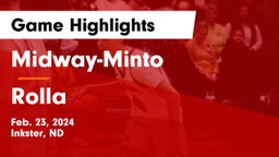 Midway-Minto  vs Rolla  Game Highlights - Feb. 23, 2024