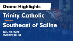 Trinity Catholic  vs Southeast of Saline  Game Highlights - Jan. 18, 2021