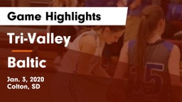 Tri-Valley  vs Baltic Game Highlights - Jan. 3, 2020
