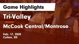 Tri-Valley  vs McCook Central/Montrose  Game Highlights - Feb. 17, 2020