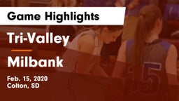 Tri-Valley  vs Milbank  Game Highlights - Feb. 15, 2020