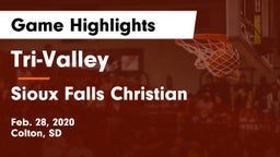 Tri-Valley  vs Sioux Falls Christian  Game Highlights - Feb. 28, 2020