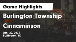 Burlington Township  vs Cinnaminson  Game Highlights - Jan. 20, 2023