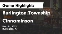 Burlington Township  vs Cinnaminson  Game Highlights - Dec. 21, 2023