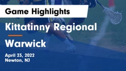 Kittatinny Regional  vs Warwick  Game Highlights - April 23, 2022