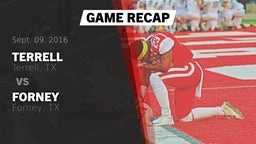 Recap: Terrell  vs. Forney  2016