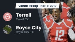 Recap: Terrell  vs. Royse City  2019