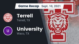 Recap: Terrell  vs. University  2021