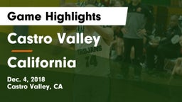 Castro Valley  vs California  Game Highlights - Dec. 4, 2018