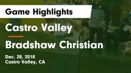Castro Valley  vs Bradshaw Christian  Game Highlights - Dec. 28, 2018