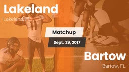 Matchup: Lakeland  vs. Bartow  2017