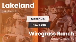 Matchup: Lakeland  vs. Wiregrass Ranch  2018