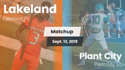 Matchup: Lakeland  vs. Plant City  2019