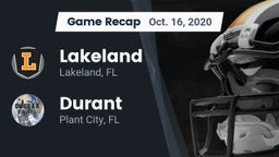 Recap: Lakeland  vs. Durant  2020