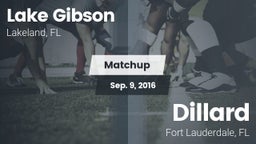 Matchup: Lake Gibson High vs. Dillard  2016