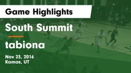 South Summit  vs tabiona Game Highlights - Nov 23, 2016
