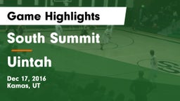 South Summit  vs Uintah  Game Highlights - Dec 17, 2016