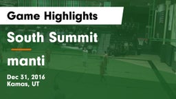 South Summit  vs manti Game Highlights - Dec 31, 2016