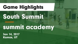 South Summit  vs summit academy Game Highlights - Jan 14, 2017
