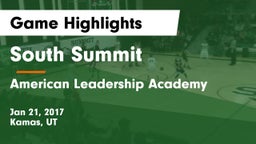South Summit  vs American Leadership Academy  Game Highlights - Jan 21, 2017
